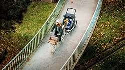 Kindertransport Fahrrad/ E-Bike I Fahrrad mit Croozer Kinderanhänger