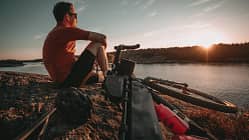 Bikepacking,Sonnenuntergang,Gravelbike