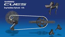 Ansicht der Shimano Cues-Gruppe