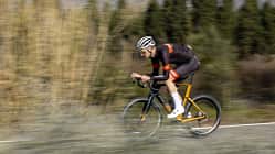 Merida Reacto Rennrad Aero-Bike Radsport Fahrbild verschwommen