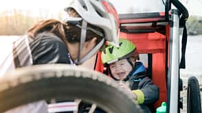 “creativecontentbrief” Millennial Parents Mother Biking with Toddler