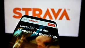 smartphone,device,strava,online,cellphone,website,brand,logos,phone In this photo illustration, a mobile phone with the website