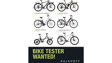 UB Kalkhoff news Bike Tester Wanted