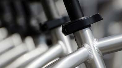 Bicycle Frames In Row At Industry