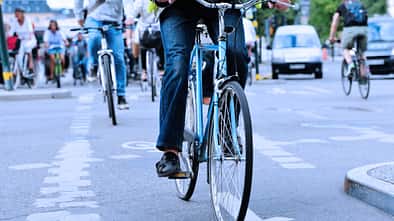 Evening bike traffic