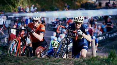 Teilnehmer eines Cyclocross-Rennens in Lünen