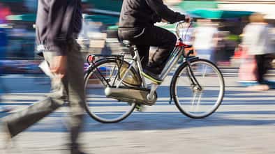 Radfahrer Fußgänger