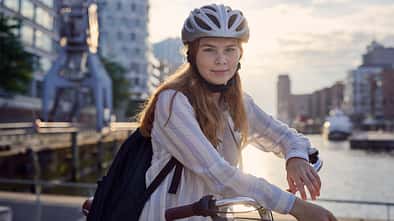 Fahrradfahren in der Stadt 