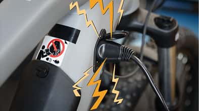 Warnzeichen E-Bike-Akku