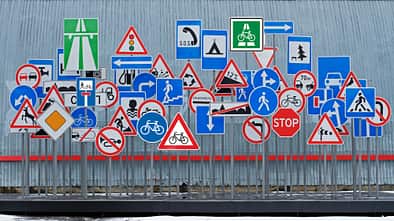 Schilder-Quiz für Radfahrer 