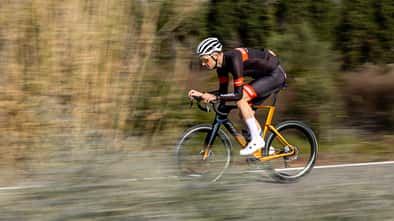 Merida Reacto,ROADBIKE,Fahrszene mit Redakteur