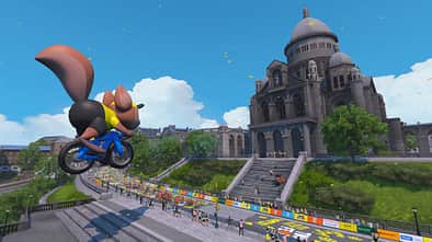 Fliegendes Eichhörnchen am Sacre-Coeur bei neuen Paris-Strecken auf Zwift