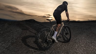 Selle Italia SLR Gravel,Sattel für Gravelbike,Action im Sonnenuntergang