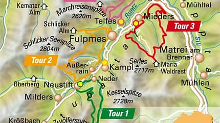 MB 0311 Stubaital - Übersichtskarte MB 0311 Stubaital - Übersichtskarte