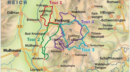 RB Südschwarzwald Touren - Karte RB Südschwarzwald Touren - Karte