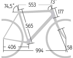 RB 0714 Carbon-Rennräder Bulls Night Hawk 2 - Geometrie