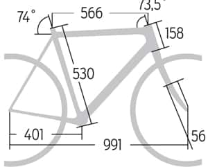 RB 0714 Carbon-Rennräder Fuji Altamira Team Replika - Geometrie RB 0714 Carbon-Rennräder Fuji Altamira Team Replika - Geometrie