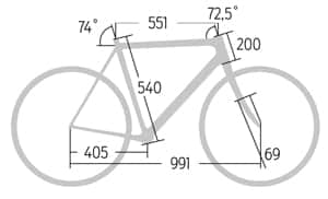 RB 1013 2014er Rennräder Merida Ride Comp - Geometrie RB 1013 2014er Rennräder Merida Ride Comp - Geometrie