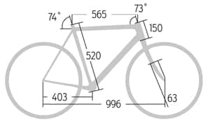 RB 1013 2014er Rennräder Haibike Affair SL - Geometrie RB 1013 2014er Rennräder Haibike Affair SL - Geometrie