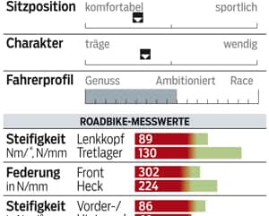 RB 1213 2014er Rennräder Rose Xeon Team GF 3000 - Profil