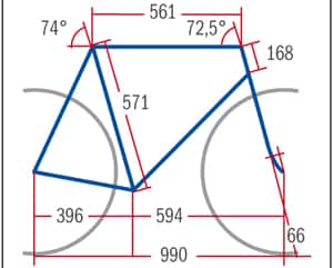 RB BMC Racemachine RM01 Di2 - Geometrie RB BMC Racemachine RM01 Di2 - Geometrie
