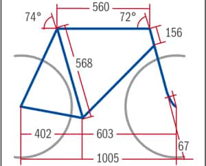 RB Cannondale CAAD 10 Ultegra - Geometrie RB Cannondale CAAD 10 Ultegra - Geometrie