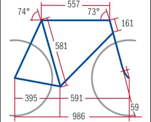 RB Cervelo S2 Ultegra - Geometrie RB Cervelo S2 Ultegra - Geometrie