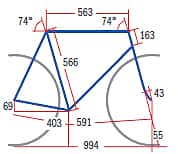 RB Red Bull Carbon X-Lite 4400 - Geometrie RB Red Bull Carbon X-Lite 4400 - Geometrie