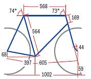 RB BMC Racemaster SLX 01 - Geometrie RB BMC Racemaster SLX 01 - Geometrie