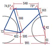 RB 0210 Pinarello Dogma 60.1 Di2 - Geometrie RB 0210 Pinarello Dogma 60.1 Di2 - Geometrie