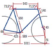 RB 0110 Centurion Cyclo Cross 3000 - Geometrie RB 0110 Centurion Cyclo Cross 3000 - Geometrie