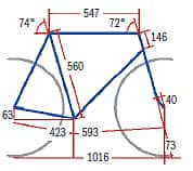 RB 0110 OCCP Cyclocross Step C - Geometrie RB 0110 OCCP Cyclocross Step C - Geometrie