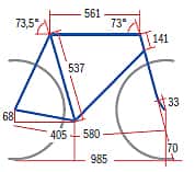 RB 1109 Trek Madone 6.9 Pro - Geometrie RB 1109 Trek Madone 6.9 Pro - Geometrie