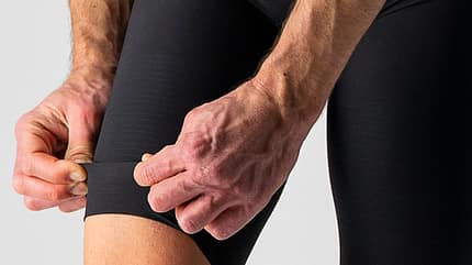Castelli, Cycling, Product, StyleShootsModel='Test', StyleShootsAspectRatio='4_5', StyleShoo, Aero, Black, Men, Premio, SS21, aerodynamic, bibshorts, compressive, light, lightweight, man, premio black, progetto, progetto x2 pad, rosso corsa, woven, x2, Arm, Human, Person, Thigh