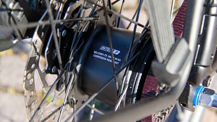 City E-Bike I Test Qwic Mira Tour I Detail Shimano Nexus 7-Gang Nabe City E-Bike I Test Qwic Mira Tour I Detail Shimano Nexus 7-Gang Nabe