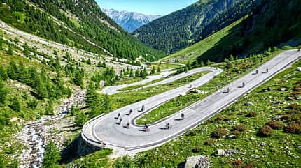 Die Abfahrt des Umbrailpasses - Dreiländergiro 2023 Die Abfahrt des Umbrailpasses - Dreiländergiro 2023