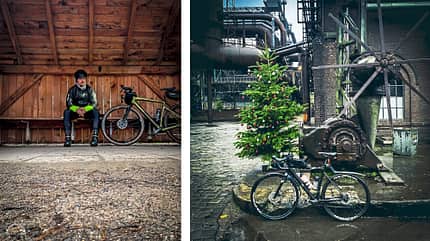 Rapha,Festive500,Pausenbank,Tannenbaum Rapha,Festive500,Pausenbank,Tannenbaum