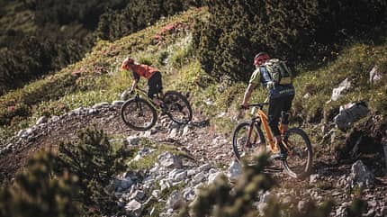 Trail, Alpin, Terentino, Eine Trail Szene in Terentino