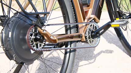Trekking E-Bike Poison Arsen Hecknabenmotor mit Gatesriemen als Antriebsstrang Trekking E-Bike Poison Arsen Hecknabenmotor mit Gatesriemen als Antriebsstrang