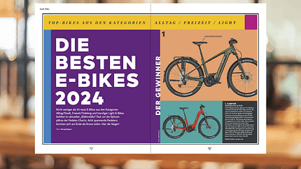 karl magazin 1/2024
Die besten E-Bikes des Jahres 2024 karl magazin 1/2024
Die besten E-Bikes des Jahres 2024