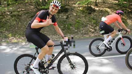 ROADBIKE-Redakteur Eric Gutglück am Mammolshainer Berg bei Eschborn-Frankfurt 2024. ROADBIKE-Redakteur Eric Gutglück am Mammolshainer Berg bei Eschborn-Frankfurt 2024.