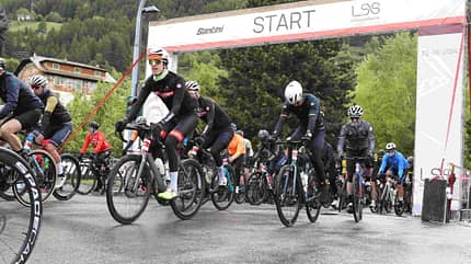 Startphase beim Granfondo La Stelvio Santini 2024 Startphase beim Granfondo La Stelvio Santini 2024
