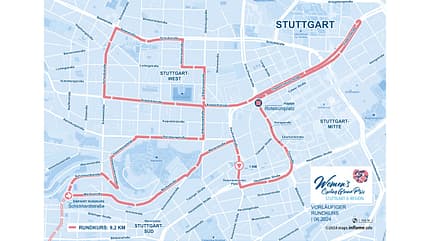 Women's Cycling Grand Prix Stuttgart Streckenkarte Innenstadtrundkurs Women's Cycling Grand Prix Stuttgart Streckenkarte Innenstadtrundkurs