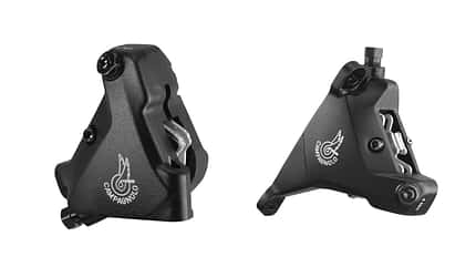 Die Bremssättel der neuen Campagnolo Super Record S Wireless-Gruppe Die Bremssättel der neuen Campagnolo Super Record S Wireless-Gruppe