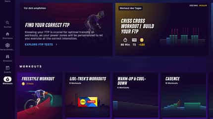 rouvy workouts screen rouvy workouts screen