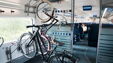 Rad (Fahrrad),Fernverkehr,Fahrräder,im Innern,Personenverkehr,ICE 4 Baureihe 412 ICE 4 mit Fahrrad-Abteil