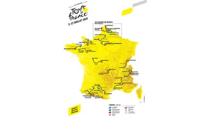 Karte Tour de France 2025 Karte Tour de France 2025