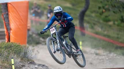 extreme,sportsman,competitor,bike,background,outdoor,cycle,masters,cyclist,sports,healthy,couple,xco,uci,massana,woman,trail,man,cross country,la,team,professional,vallnord,biking,action,speeding,world,race,mtb Mountain Biker in Action