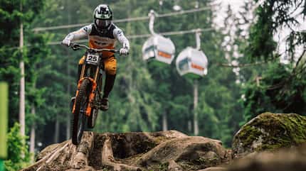 Mountain Biker in Action Mountain Biker in Action