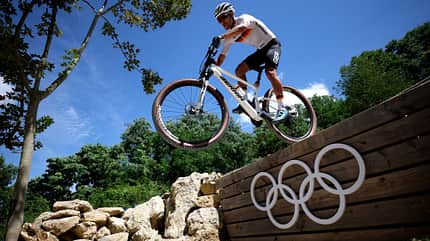 Mountain Biker in Action Mountain Biker in Action